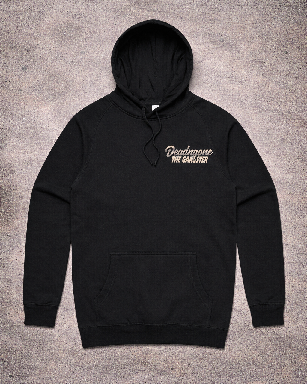 "THE GANGSTER" BLACK HOODIE