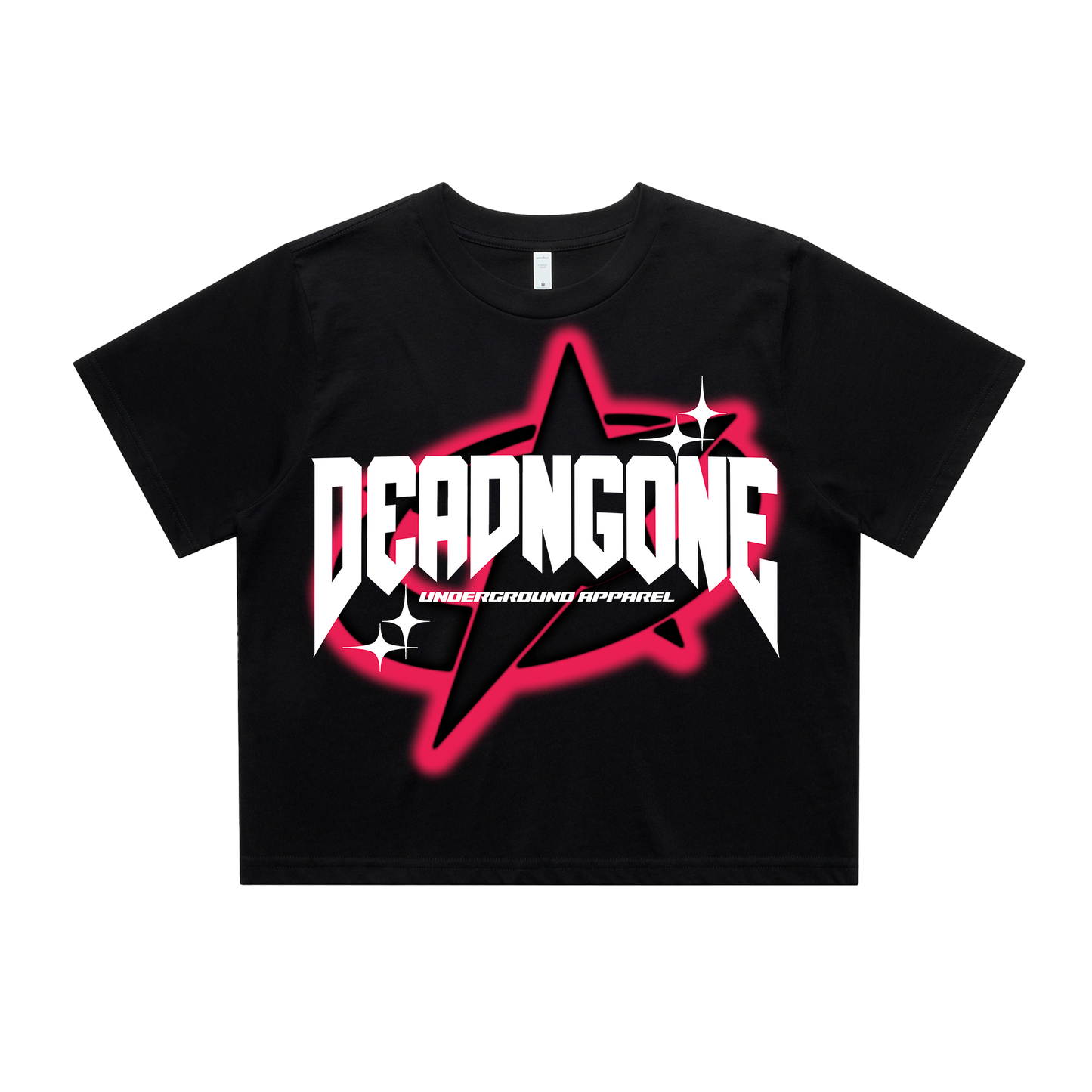 "UNDERGROUND" Cropped Black Tee *womens*