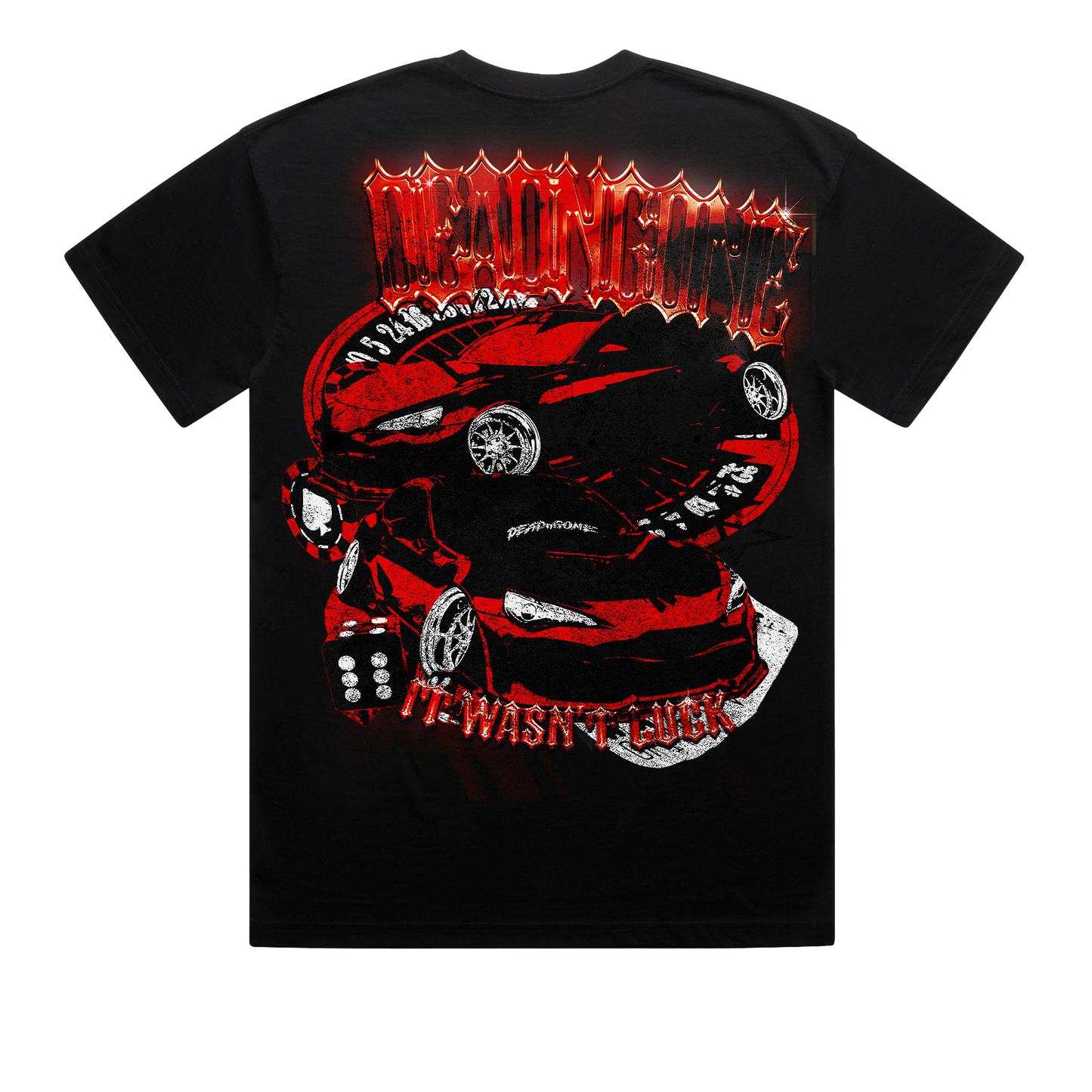 "IT WASN'T LUCK" Black Tee