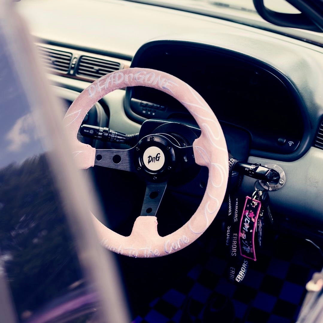 "OG" Pink Suede Steering Wheel