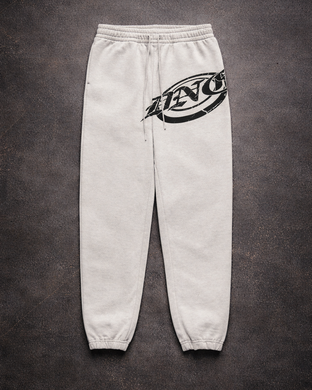"BULLSEYE" Acid Washed Cream Joggers