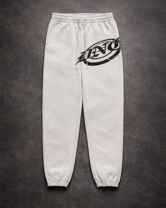 "BULLSEYE" Acid Washed Cream Joggers