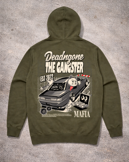 "THE GANGSTER" ARMY GREEN HOODIE