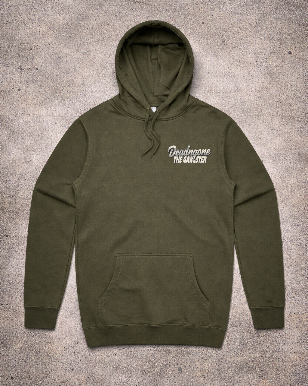 "THE GANGSTER" ARMY GREEN HOODIE