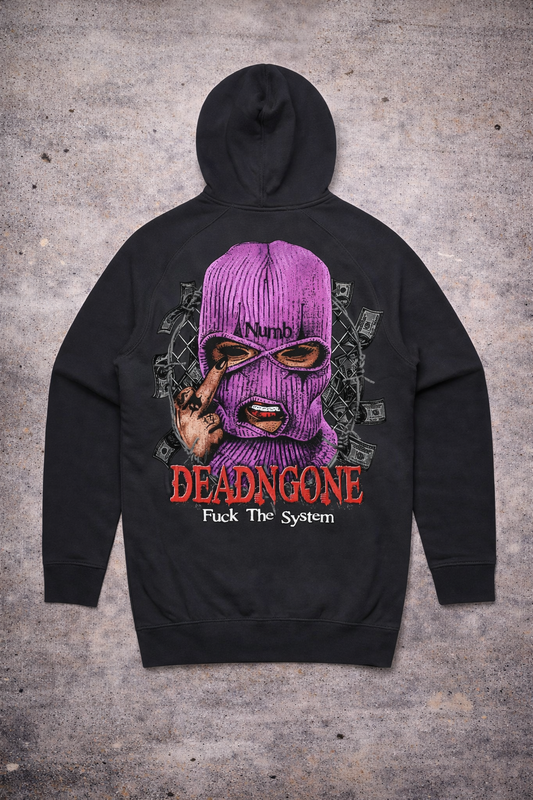 "FUCK THE SYSTEM" Black Hoodie