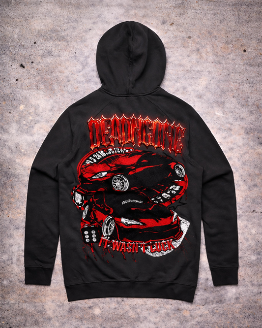 "IT WASN'T LUCK" Black Hoodie