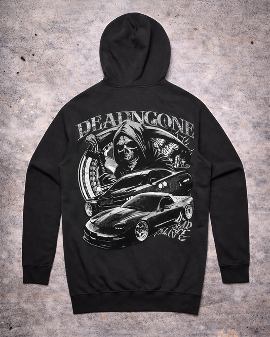 "DEAD BUT ALIVE" Black Hoodie