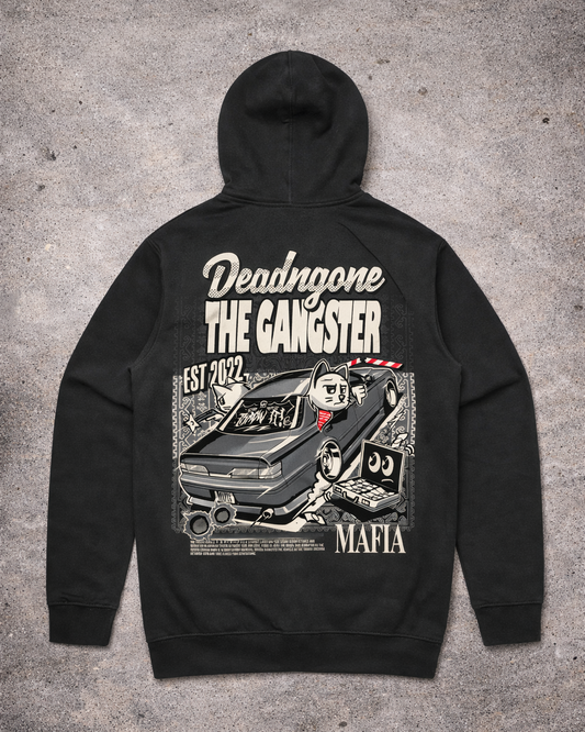 "THE GANGSTER" BLACK HOODIE