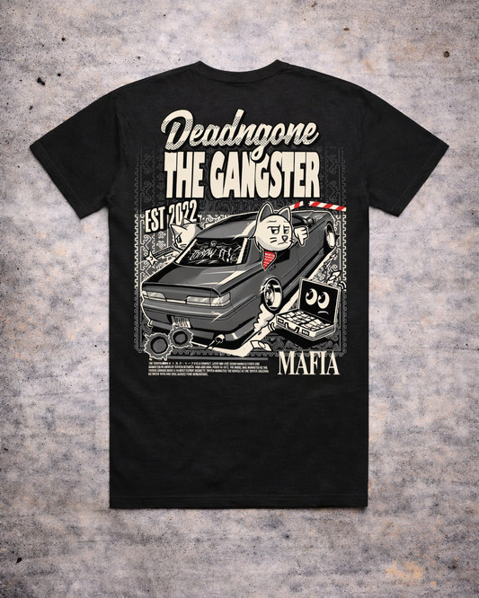 "THE GANGSTER" BLACK TEE