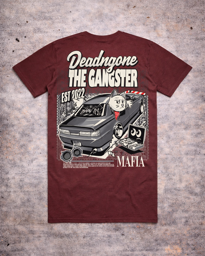 "THE GANGSTER" MAROON TEE