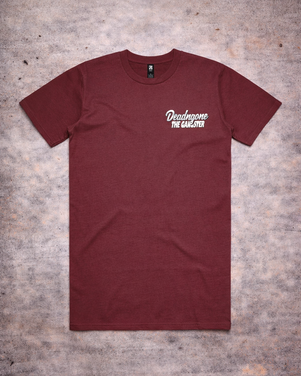 "THE GANGSTER" MAROON TEE