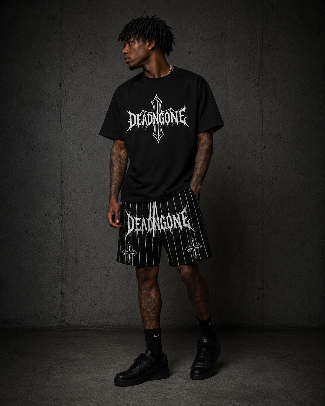 "CROSSED" OVERSIZED TEE