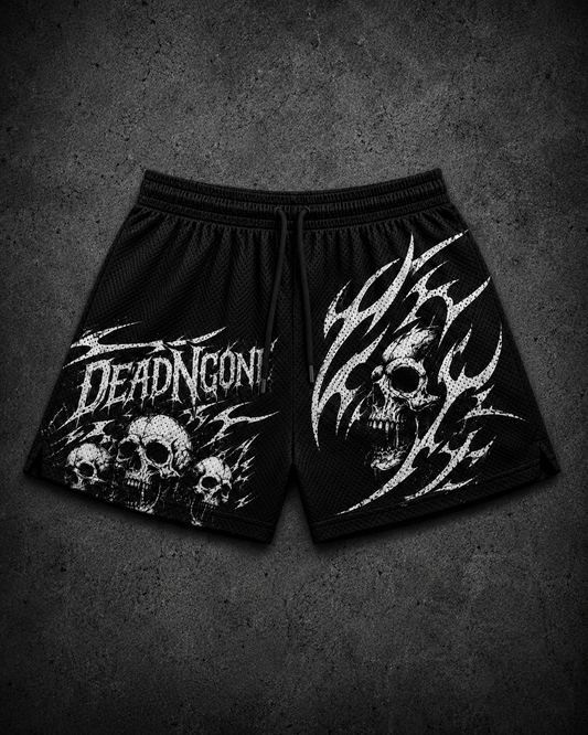"DEATH" MESH SHORTS