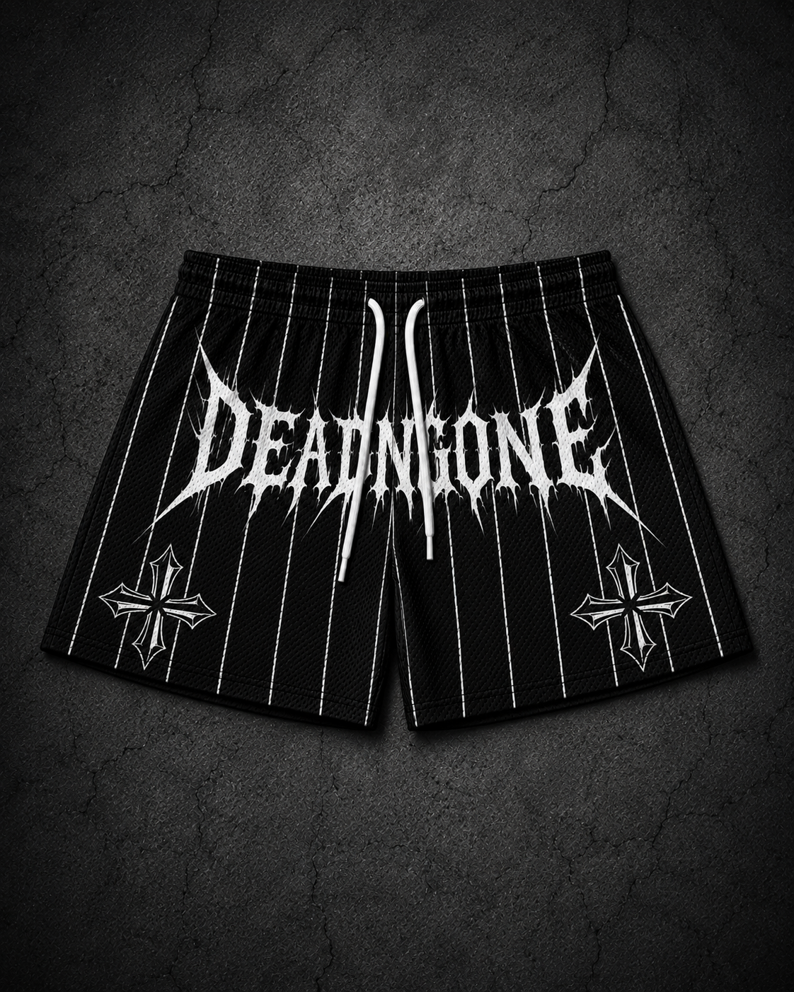 "CROSSED" MESH SHORTS