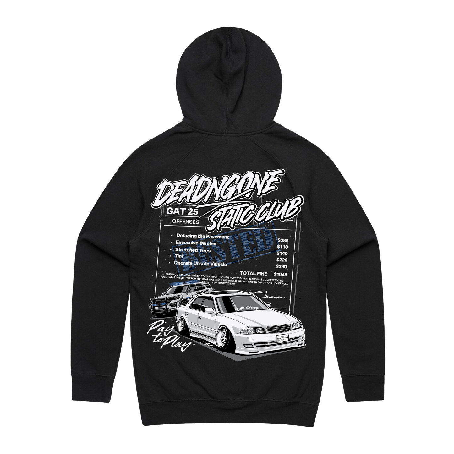 "PAY TO PLAY" STATIC CLUB COLLAB HOODIE