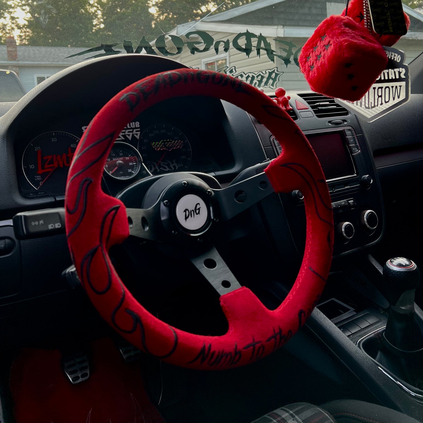 "OG" Red Suede Steering Wheel