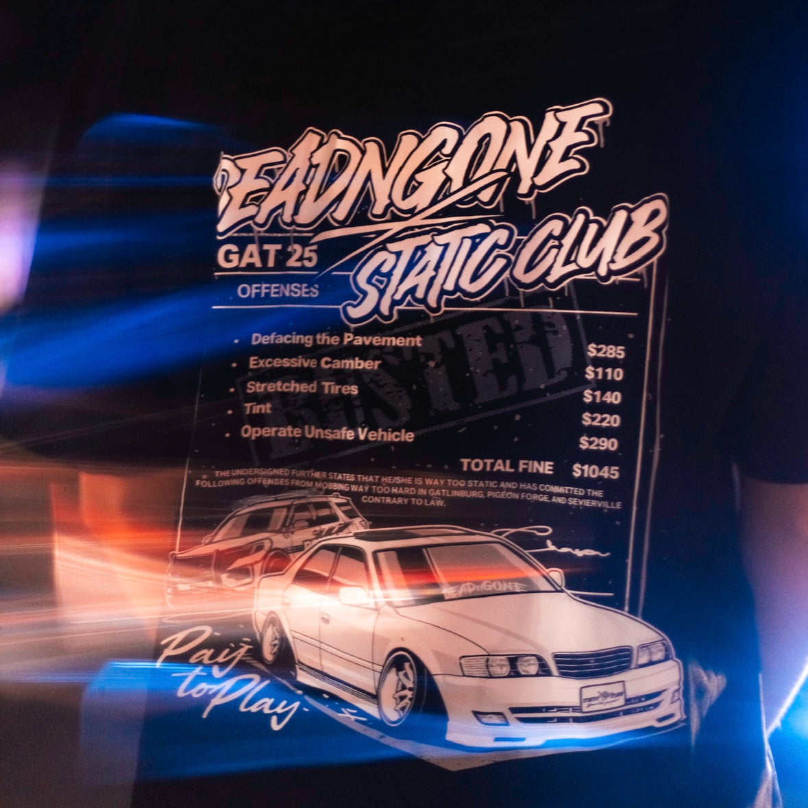 "PAY TO PLAY" STATIC CLUB COLLAB TEE