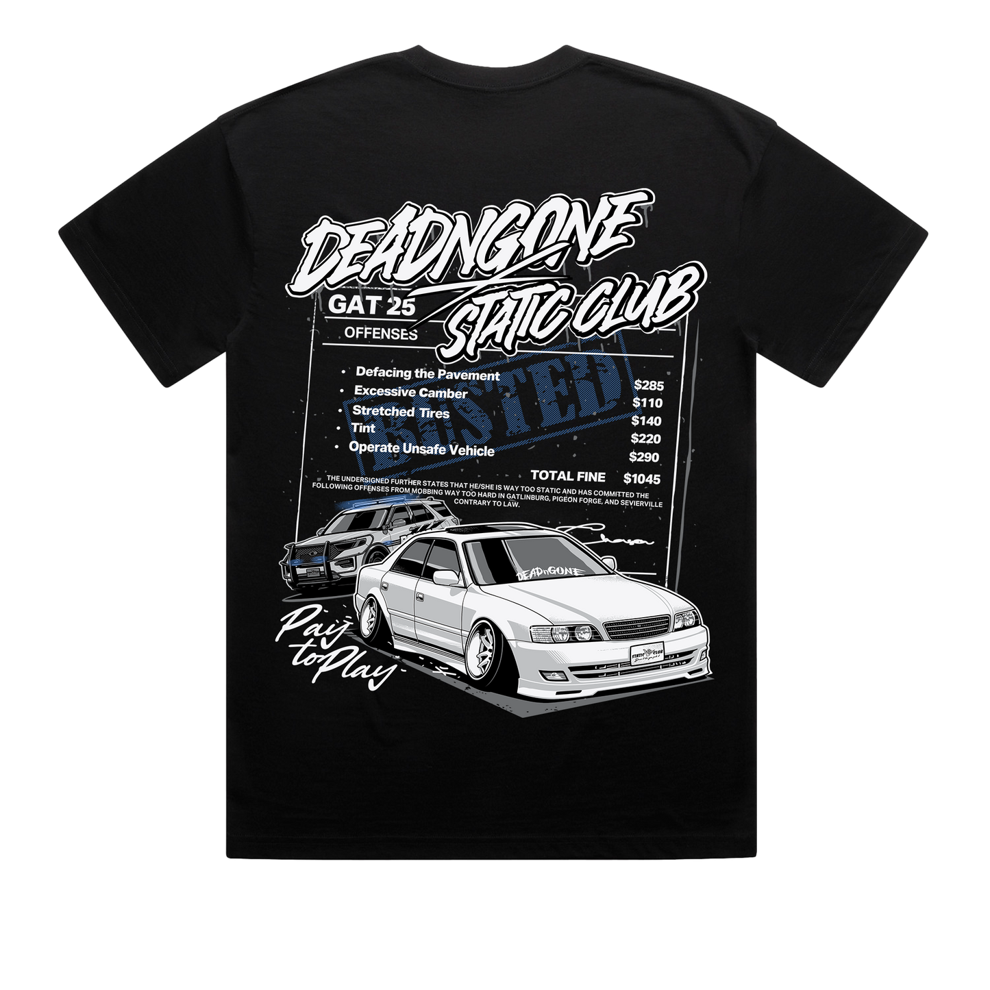 "PAY TO PLAY" STATIC CLUB COLLAB TEE