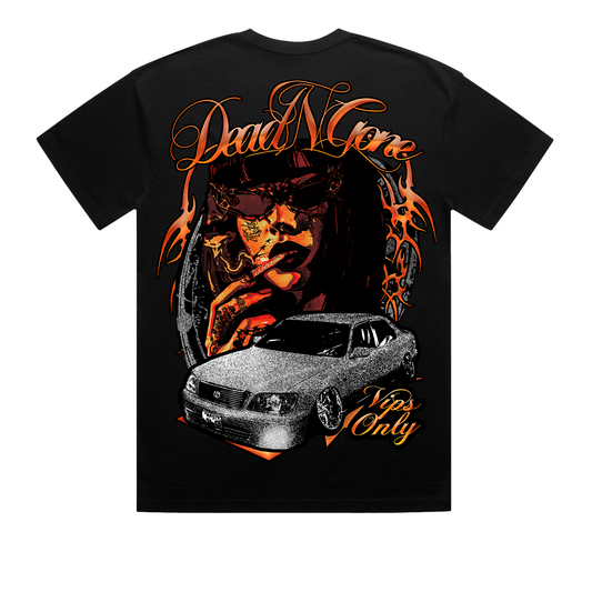 "VIPS ONLY" BLACK TEE