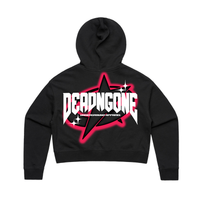 "UNDERGROUND" Cropped Black Hoodie *WOMENS*