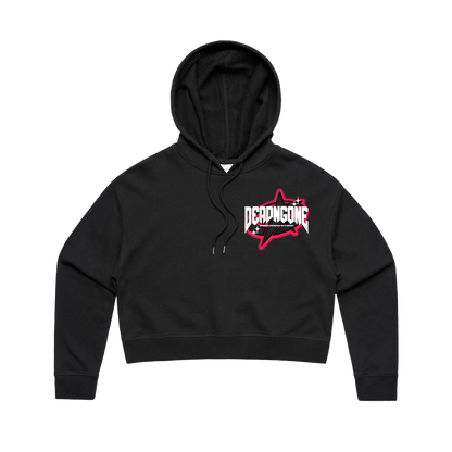 "UNDERGROUND" Cropped Black Hoodie *WOMENS*