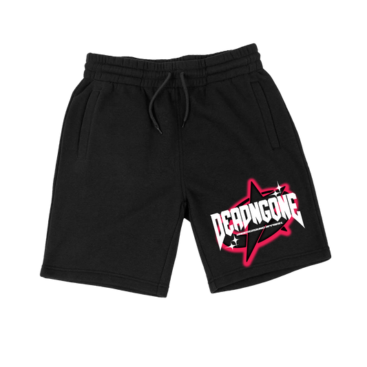 "UNDERGROUND" Black Jogger Shorts
