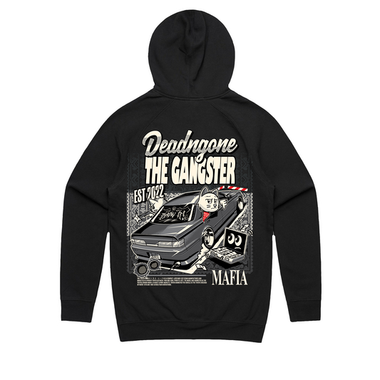 "THE GANGSTER" BLACK HOODIE