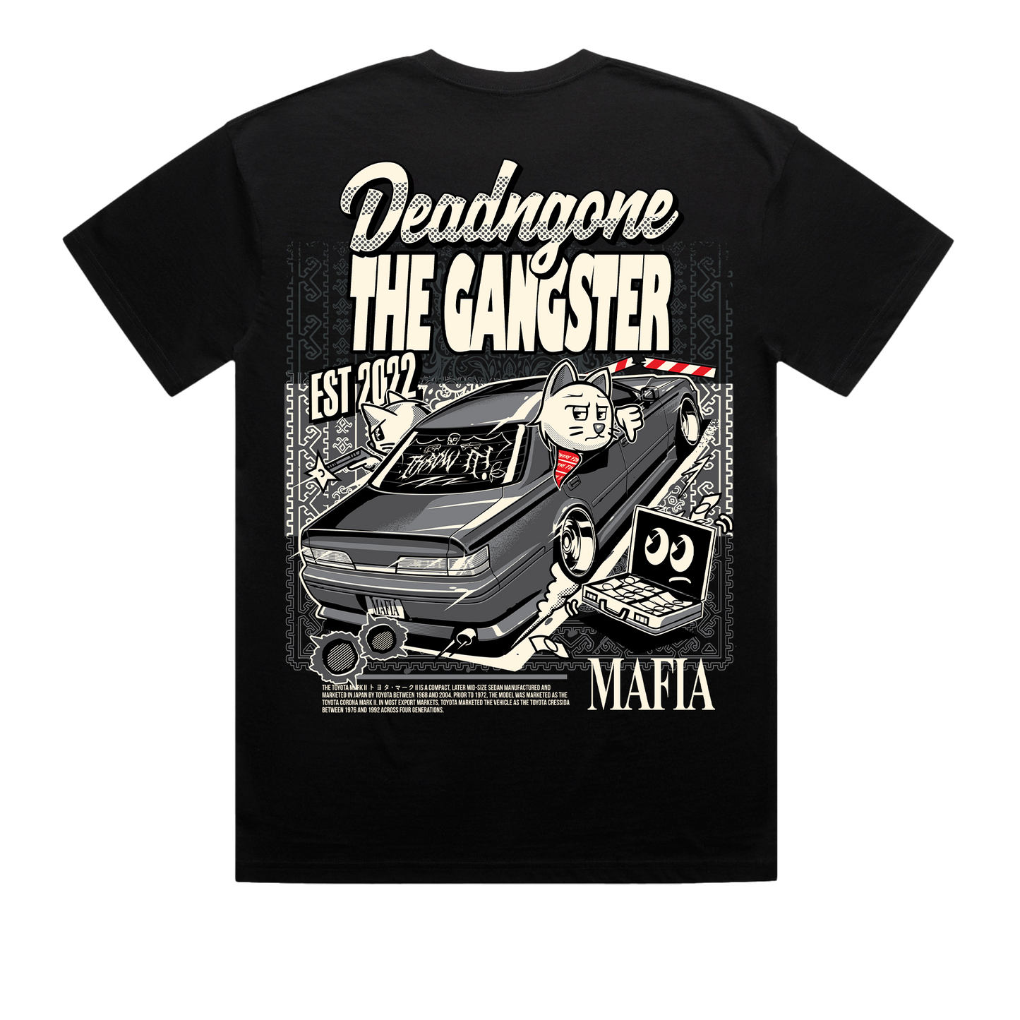 "THE GANGSTER" BLACK TEE