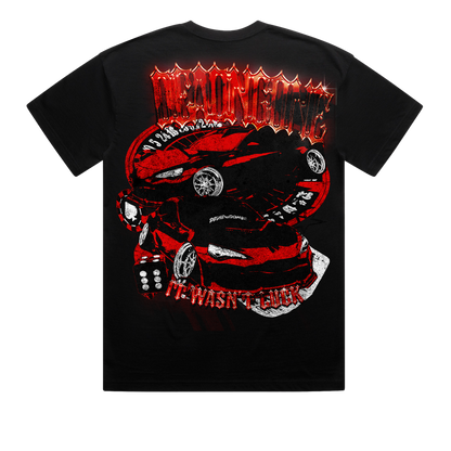 "IT WASN'T LUCK" Black Tee