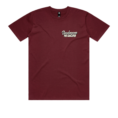 "THE GANGSTER" MAROON TEE