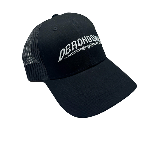 "PINSTRIPE" Black Trucker Hat
