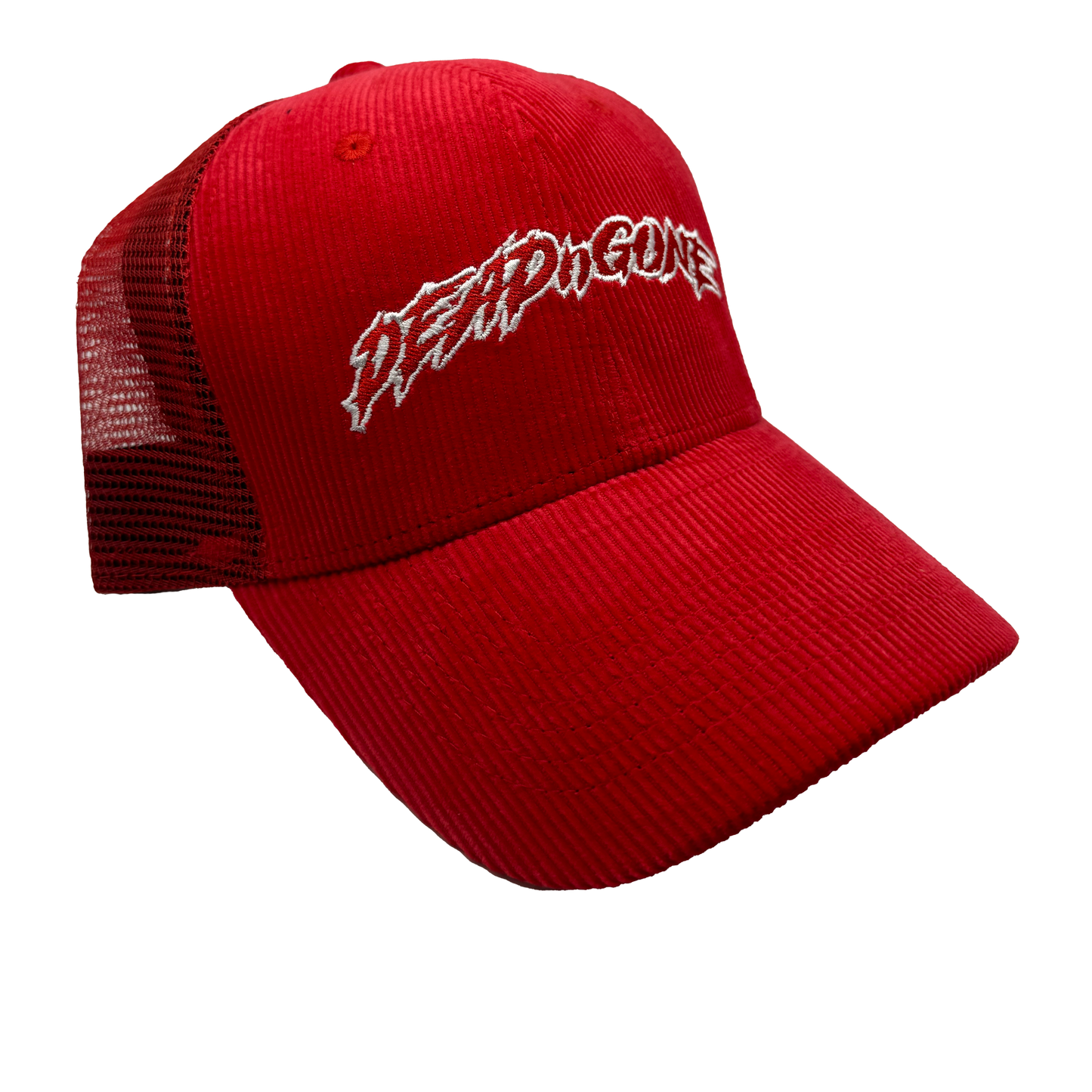 "OG LOGO" Red Corduroy Trucker Hat