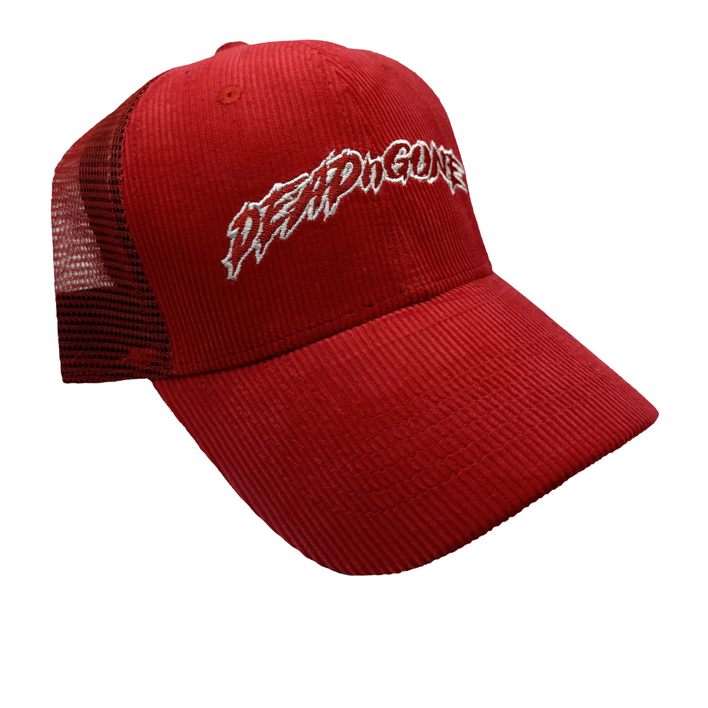 "OG LOGO" Red Corduroy Trucker Hat