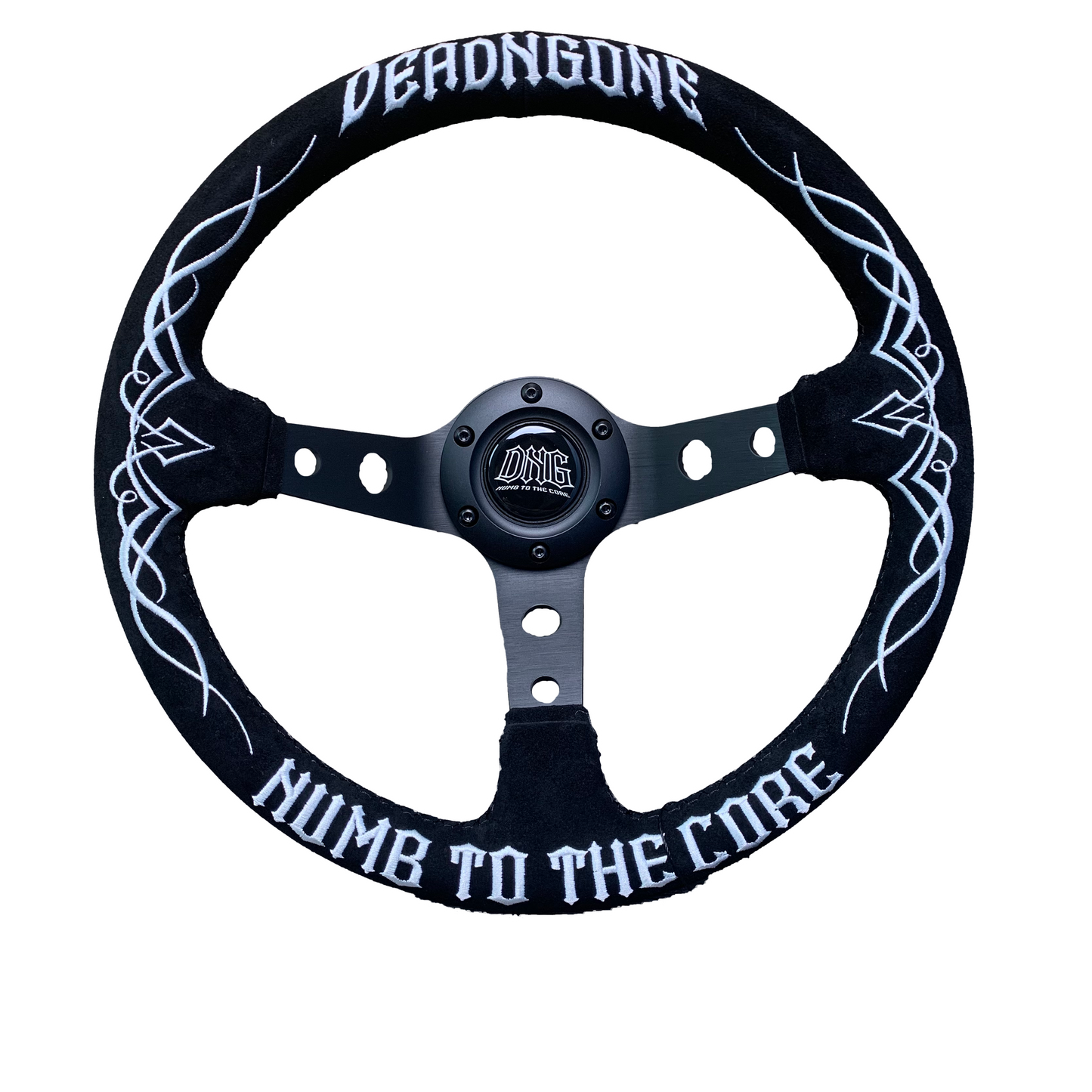 "PINSTRIPE" Suede Steering Wheel